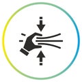 material flexible structure icon, elastic, flat symbol